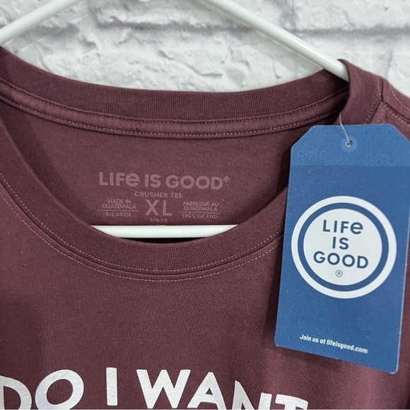 LIFE IS GOOD Men's Do I Want a Beer Long-Sleeve Crusher Tee shirt XL NWT - Picture 5 of 7